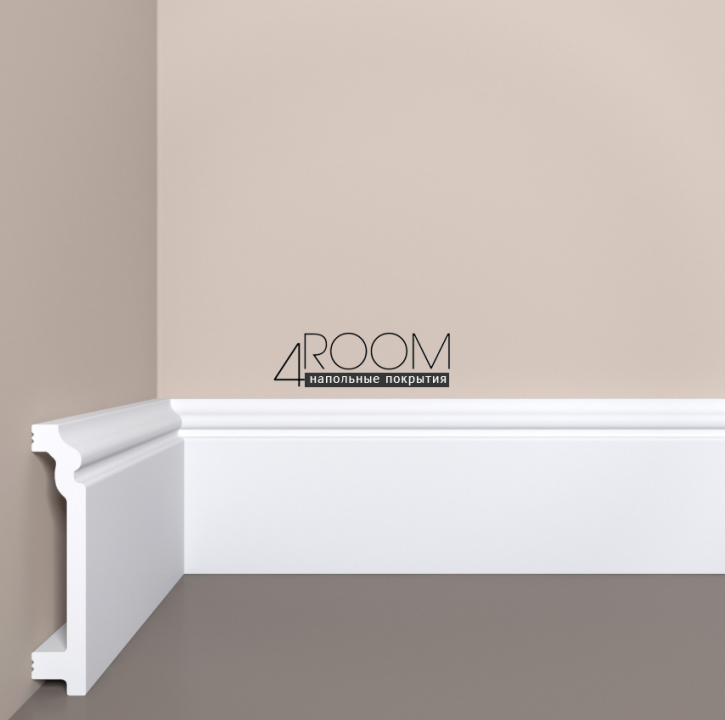 Плинтус из дюрополимера под покраску Bello Deco П4 100-20, 100х20х2000мм