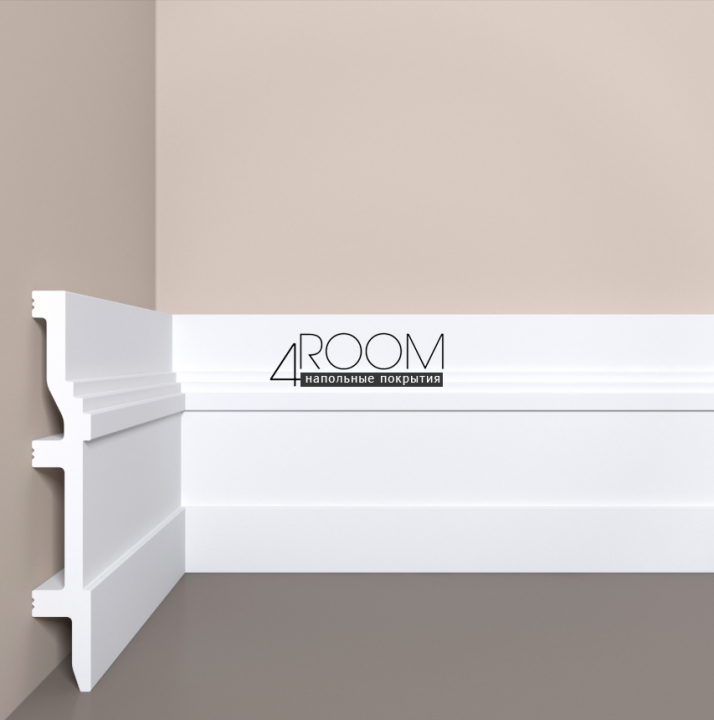 Плинтус из дюрополимера под покраску Bello Deco П8 150-22, 150х22х2000мм
