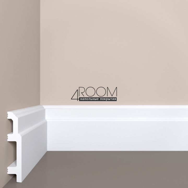 Плинтус из дюрополимера под покраску Bello Deco П10 100-20, 100х20х2000мм
