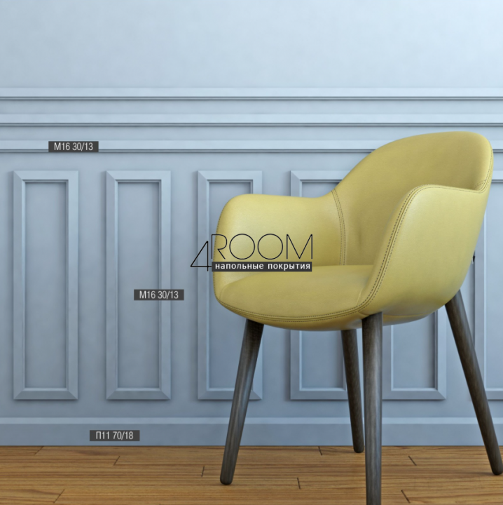 Плинтус из дюрополимера под покраску Bello Deco П11 70-18, 70х18х2000мм