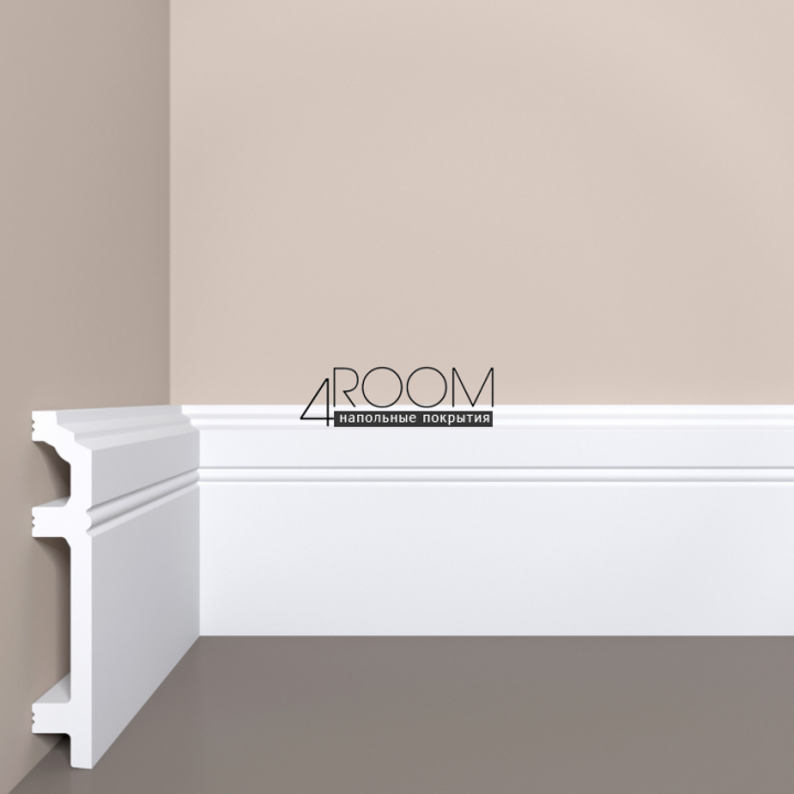 Плинтус из дюрополимера под покраску Bello Deco П12 120-20, 120х20х2000мм