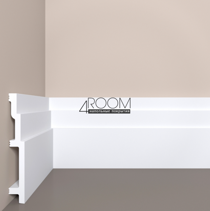 Плинтус из дюрополимера под покраску Bello Deco П13 140-20, 140х20х2000мм