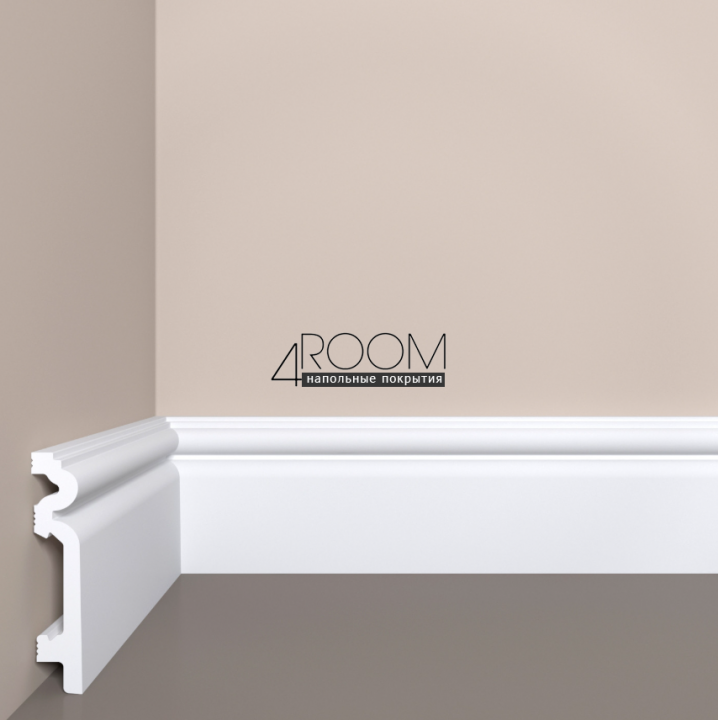 Плинтус из дюрополимера под покраску Bello Deco П14 90-19, 90х19х2000мм