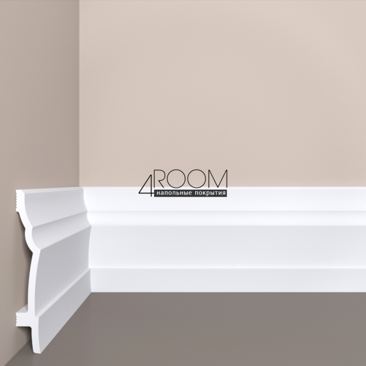 Плинтус из дюрополимера под покраску Bello Deco П19 120-18, 120х18х2000мм