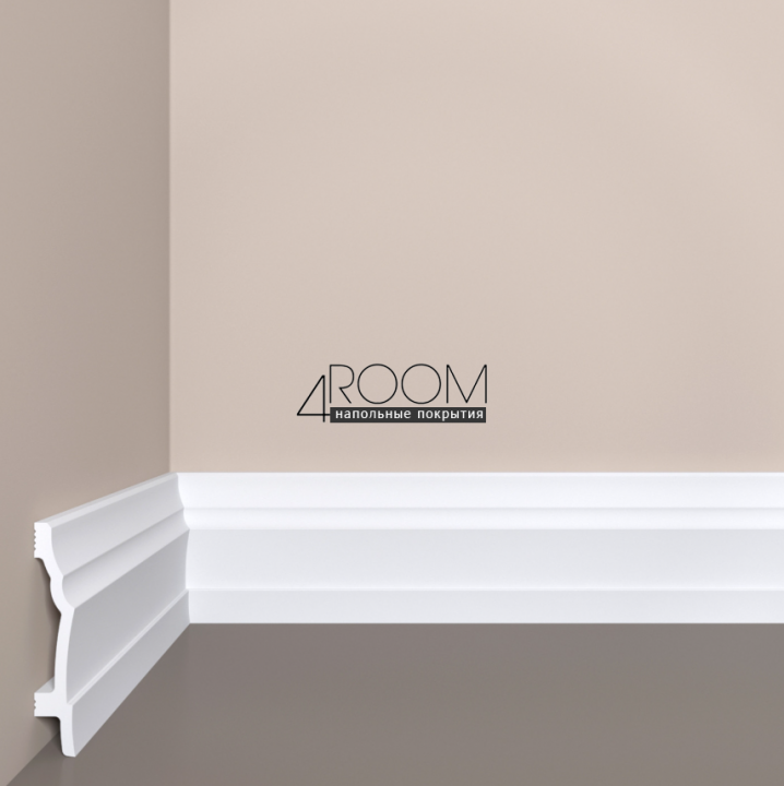 Плинтус из дюрополимера под покраску Bello Deco П20 80-14, 80х14х2000мм