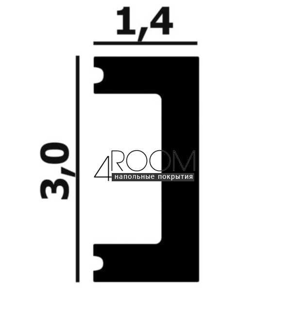 reyka-iz-dyuropolimera-pod-pokrasku-molding-perfect-plus-p123-2800-14h30h2800-mm
